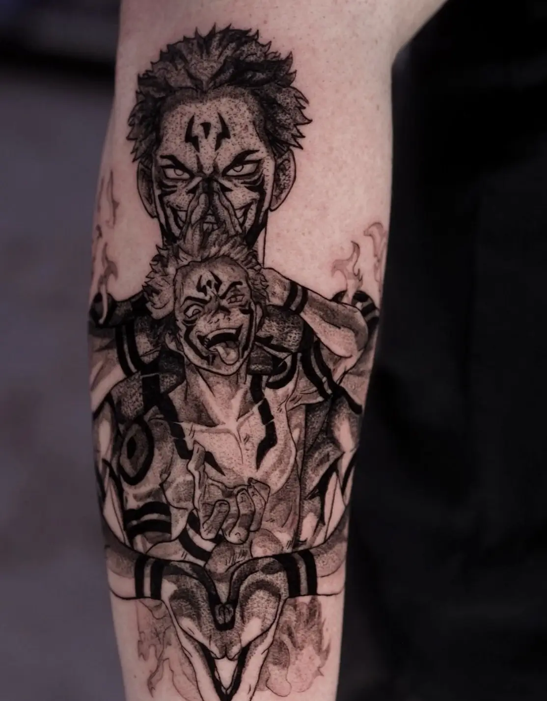 Dragon tattoo with traditional Japanese design elements by Sara at Omnia Tattoo Melbourne